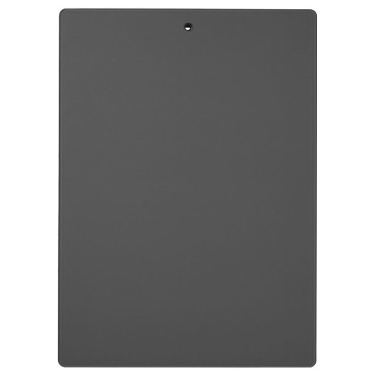 Koel Ogend Naam & Monogram | Donkergrijs Klembord (Achterkant)