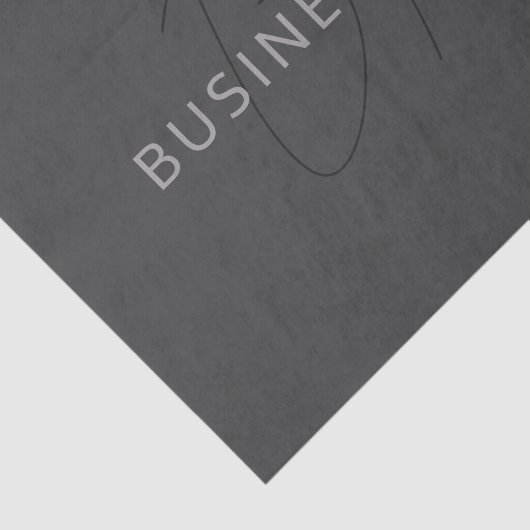 Koel Ogend Naam & Monogram | Donkergrijs Tissuepapier (Detail)