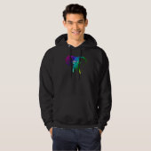 Koel olifant met Dj-zonnebril Hoodie (Voorkant volledig)