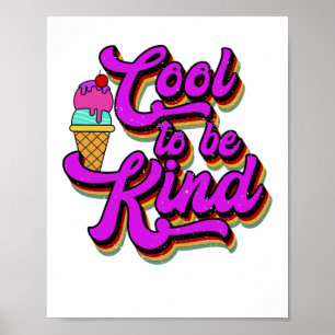 Koel om aardig te zijn - Ice Cream  Retro Summer Poster