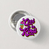 Koel om aardig te zijn - Ice Cream Retro Summer Ronde Button 3,2 Cm (Voorkant /achterkant)