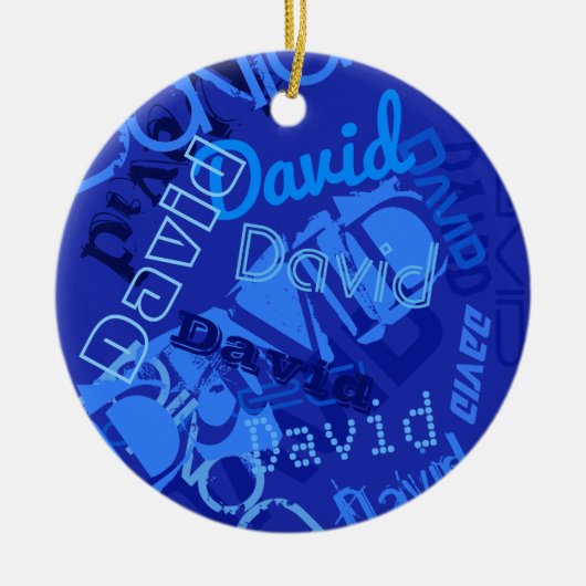 Koel om het even welke Naam Collage Keramisch Ornament (Voorkant)