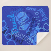 Koel om het even welke Naam Collage Sherpa Deken (Voorkant (horizontaal))