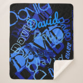 Koel om het even welke Naam Collage Sherpa Deken (Voorkant)