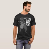 Koel om te gooien Funny Dinosaur T Rex Workou T-shirt (Voorkant volledig)