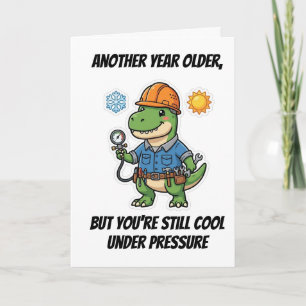 Koel onder druk HVAC-tech verjaardag Kaart