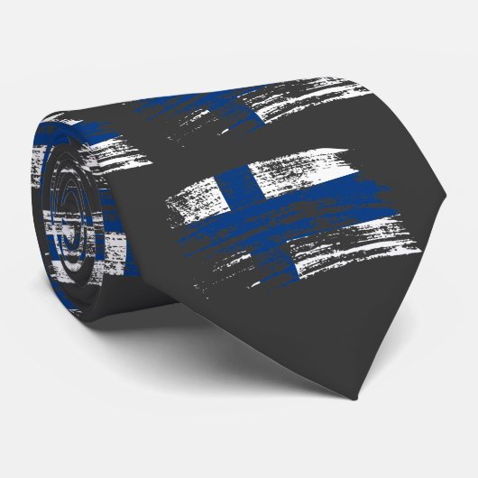 Koel ontwerp Finse vlag Stropdas (Opgerold)