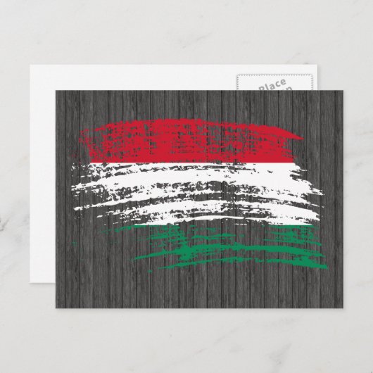 Koel ontwerp Hongaarse vlag Briefkaart (Voorkant / Achterkant)