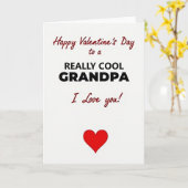 Koel Opa Valentijnsdag Kaart (Gele Bloem)