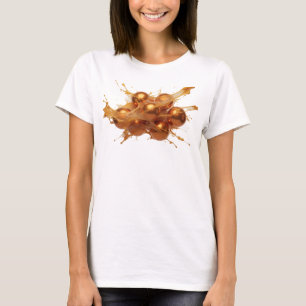 Koel Oranje Abstract Sinaasappels Artistiek Motief T-shirt