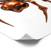 Koel Oranje ABSTRACTE KUNST Modern Ontwerp Poster (Hoek)