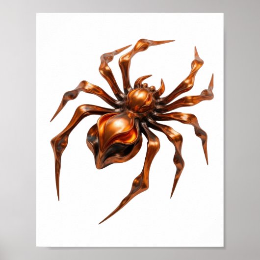 Koel Oranje ABSTRACTE KUNST Modern Ontwerp Poster (Voorkant)