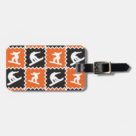 Koel Oranje en zwart instapmodel Bagagelabel (Voorkant horizontaal)