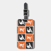 Koel Oranje en zwart instapmodel Bagagelabel (Voorkant verticaal)