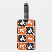 Koel Oranje en zwart instapmodel Bagagelabel (Achterkant verticaal)