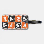 Koel Oranje en zwart instapmodel Bagagelabel (Achterkant horizontaal)