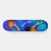 Koel Oranje kwal Blauwe Oceaan, ga met Stroom Persoonlijk Skateboard (Horizontaal)