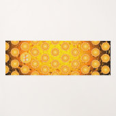 Koel Oranje plakken patroon waterdruppels Monogram Yogamat (Voorkant (horizontaal))