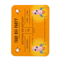 Koel Oranje ruimteschip vertrek Birthday Partij I