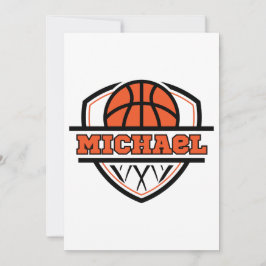 Koel Oranje Zwart Basketbal Sport Kaart