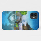 Koel oriëntaals Japanse Kameido Shrine meer regen Case-Mate iPhone Case (Achterkant (horizontaal))