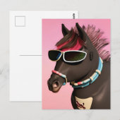 Koel paard in zonnebrillen Briefkaart (Voorkant / Achterkant)