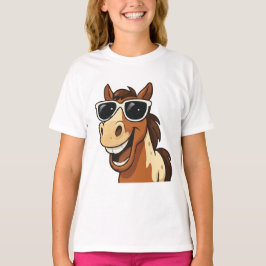 Koel paard met tinten t-shirt
