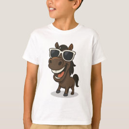 Koel paard met tinten t-shirt