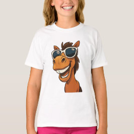 Koel paard met tinten t-shirt