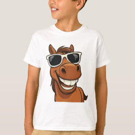 Koel paard met tinten t-shirt