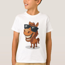 Koel paard met tinten t-shirt