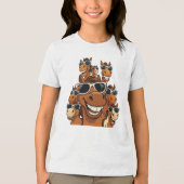 Koel paard met tinten T-shirt (Voorkant)