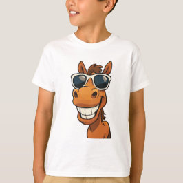 Koel paard met tinten t-shirt