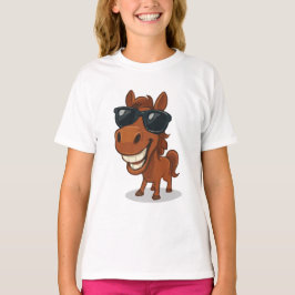 Koel paard met tinten t-shirt