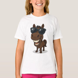 Koel paard met tinten t-shirt
