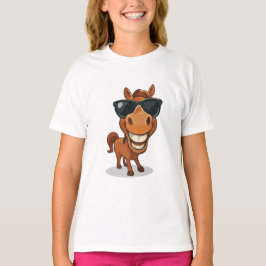 Koel paard met tinten t-shirt