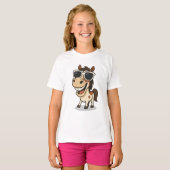 Koel paard met tinten t-shirt (Voorkant volledig)