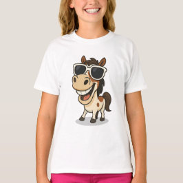 Koel paard met tinten t-shirt