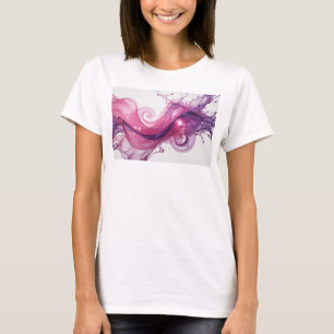 Koel Paars ABSTRACTE KUNST Draagbare Kunst T-shirt