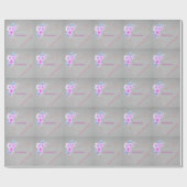 Koel Paars Heart Flower Papier voor het opvullen v (Vlak)