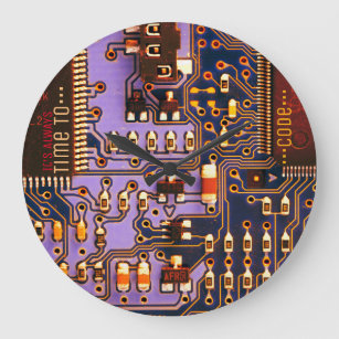 Koel paars printplaat, elektronische PCB Grote Klok