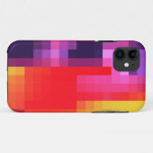 Koel Paars Rood Roze Mozaïek Abstract Patroon Case-Mate iPhone Case (Achterkant (horizontaal))