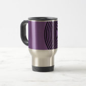 Koel Paars Spiraalvormig Vortex Monogram Reisbeker (Voorkant links)