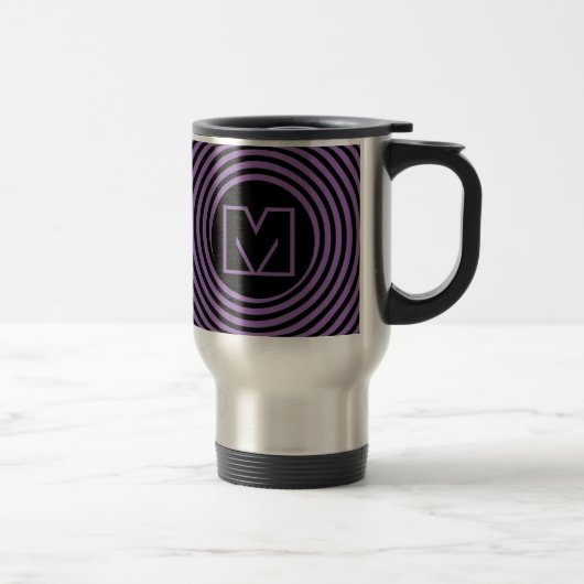 Koel Paars Spiraalvormig Vortex Monogram Reisbeker (Rechts)