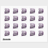 Koel Paars UITZONDERLIJK Stickerontwerp Vierkante Sticker (Vel)
