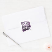 Koel Paars UITZONDERLIJK Stickerontwerp Vierkante Sticker (Envelop)