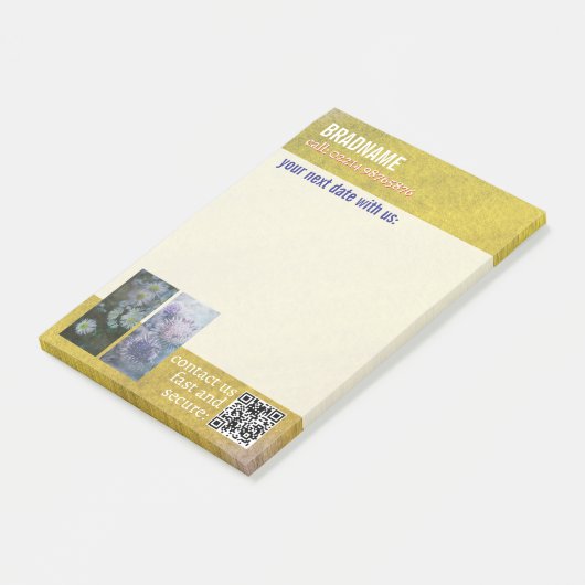 koel paars zelfklevend label herinnering post-it® notes (Schuin)