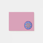 Koel paarse blauwe roze en groene mandala post-it® notes (Voorkant)