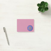 Koel paarse blauwe roze en groene mandala post-it® notes (Kantoor)
