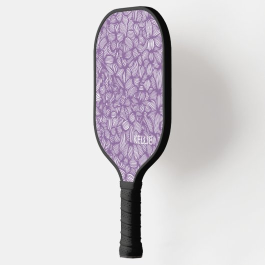 Koel Paarse en Witte Monogram Pickleball Paddle (Links)
